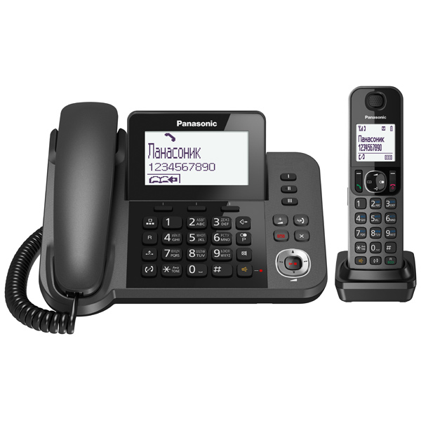 Р/Телефон Dect Panasonic KX-TGF320RUM черный металлик автооветчик АОН