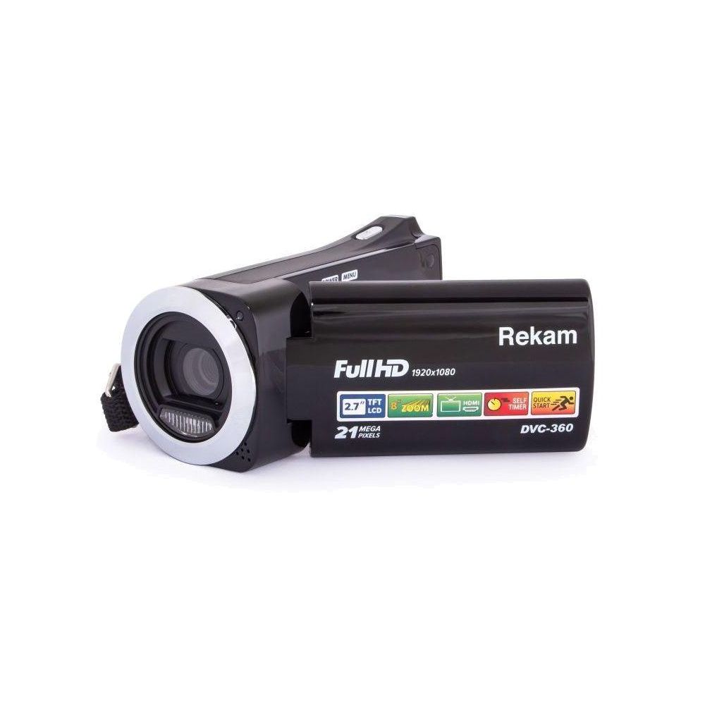 Видеокамера Rekam DVC-360 черный IS el 2.7" 1080p SDHC Flash/Flash