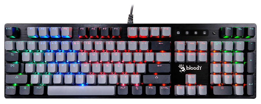 Клавиатура A4Tech Bloody B828N механическая черный/серый USB for gamer LED