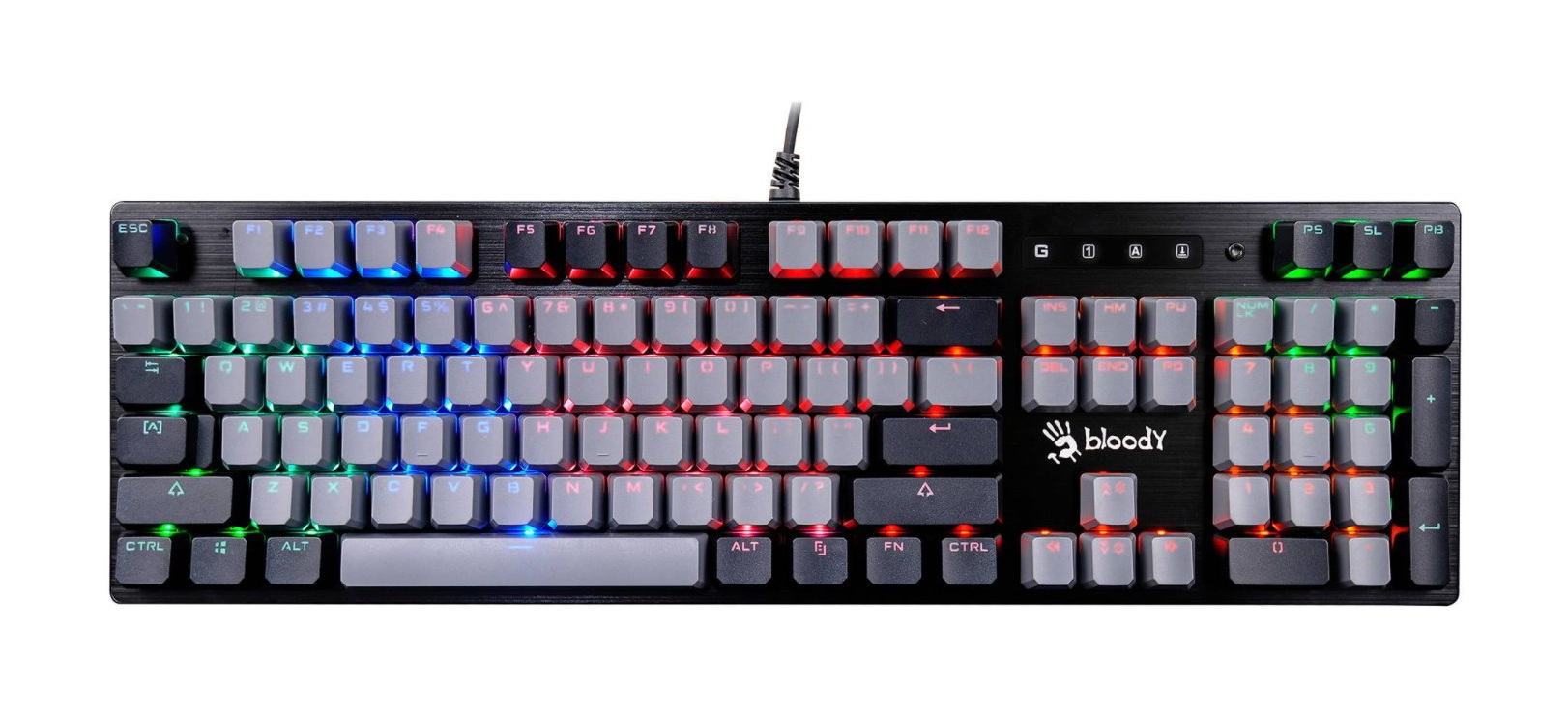Клавиатура A4Tech Bloody B828N механическая черный/серый USB for gamer LED