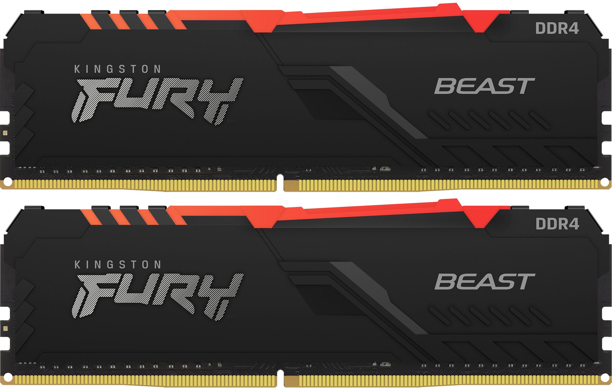 Оперативная память 32Gb DDR4 2666MHz Kingston Fury Beast RGB (KF426C16BB1AK2/32) (2x16Gb KIT)