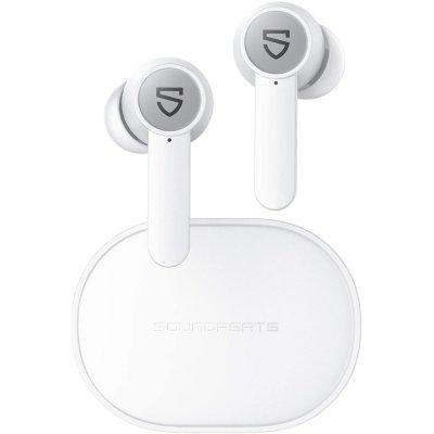 Наушники SoundPEATS TWS Q, AB1532, Bluetooth 5.0, 300мАч,d10мм, IPX5, белый