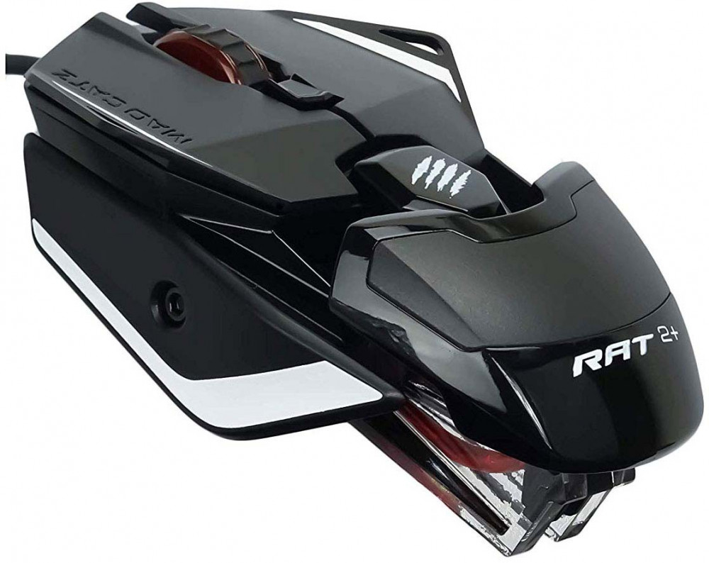 Mad Catz  R.A.T. 2+ Игровая мышь чёрная (PMW3325, USB, 3 кнопки, 5000 dpi, красная подсветка)