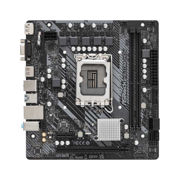 Материнская плата Asrock H610M-HDV Soc-1700 Intel H610 2xDDR4 mATX