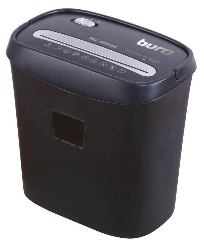 Шредер Buro Home BU-S050C (секр.P-3) фрагменты 5лист. 13лтр. пл.карты