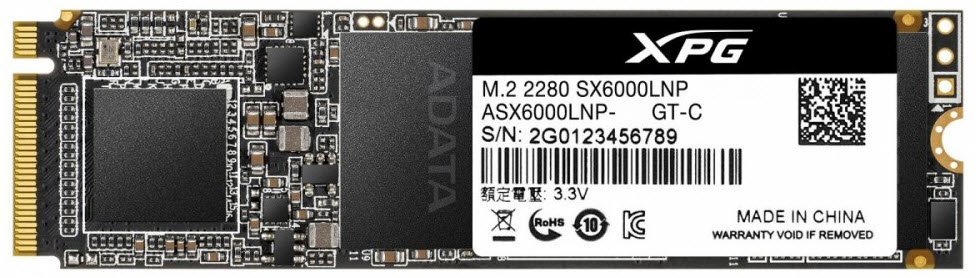 Накопитель SSD A-Data PCI-E x4 128Gb ASX6000LNP-128GT-C XPG SX6000 Lite M.2 2280