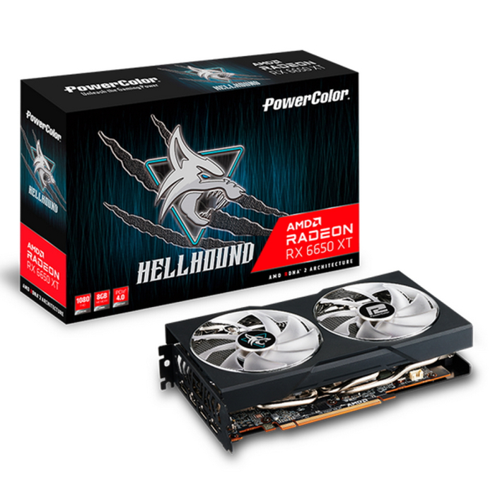 Видеокарта Radeon RX6650XT 8GB Hellhound GDDR6 128-bit HDMI DPx3