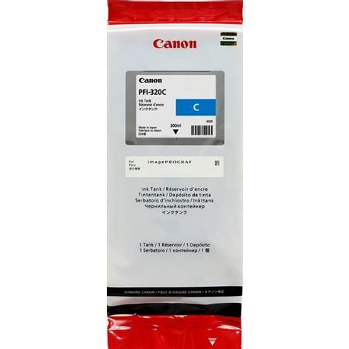 Картридж струйный Canon PFI-320 C 2891C001 голубой (300мл) для Canon imagePROGRAF TM-200/205