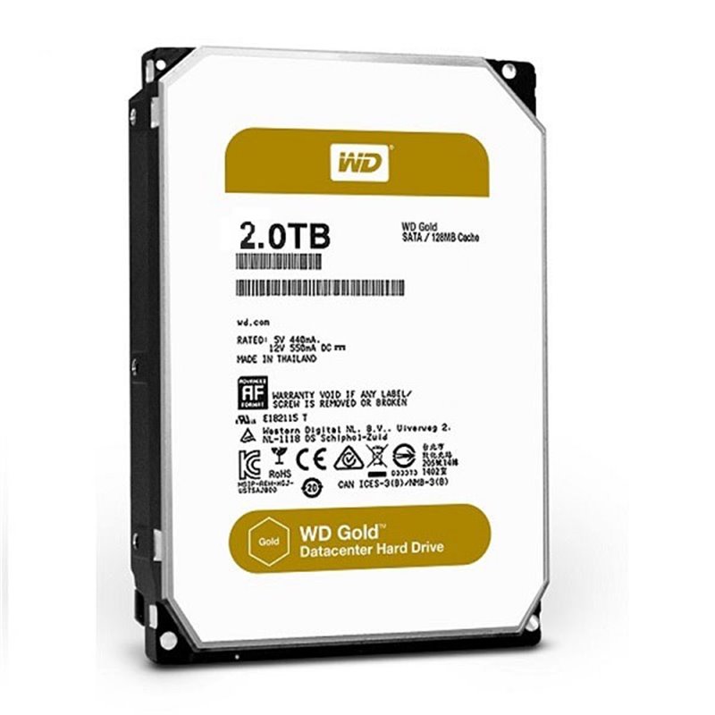 Жесткий диск WD Gold WD2005FBYZ, 2ТБ, HDD, SATA III, 3.5"