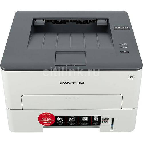Pantum P3010D Принтер лазерный, монохромный, двусторонняя печать, A4, 30стр/мин, 1200 х 1200dpi, 128Mb, USB, серый корпус (P3010D)