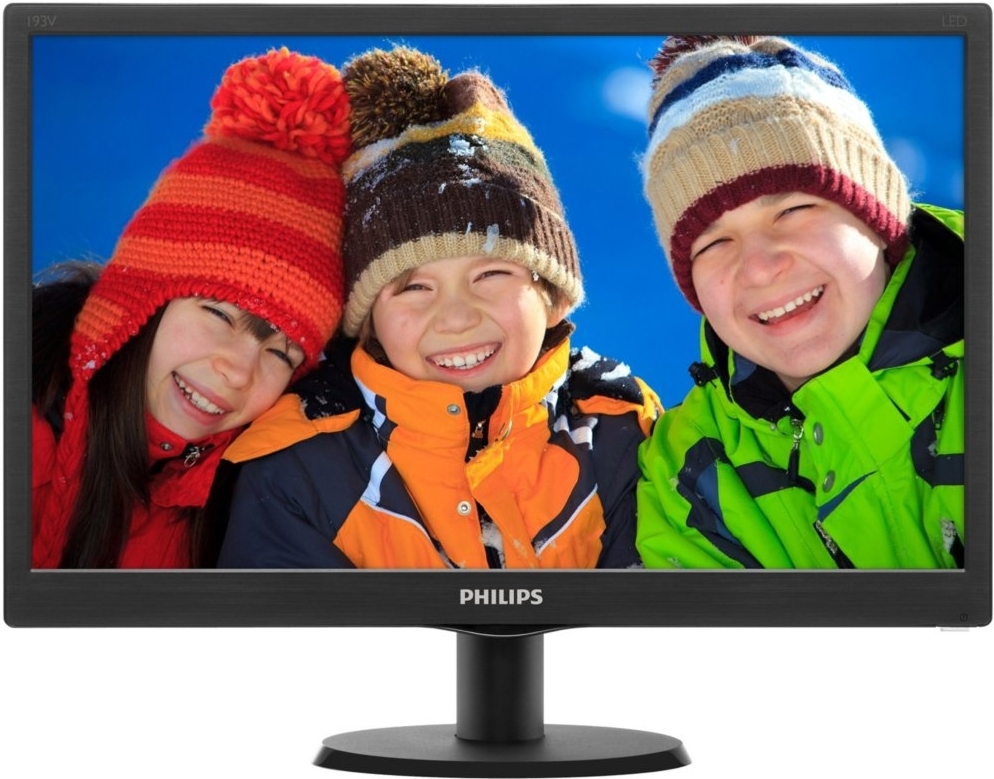 Монитор 18,5" Philips 193V5LSB2 1366x768 TN LED 16:9 5ms VGA 10M:1 90/65 200cd Black