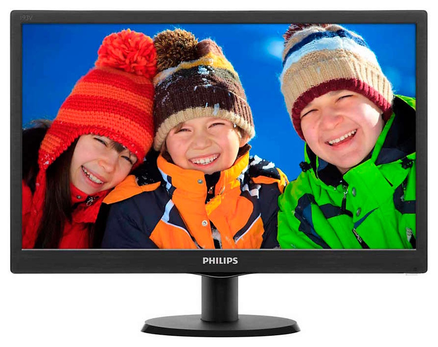 Монитор 18,5" Philips 193V5LSB2 1366x768 TN LED 16:9 5ms VGA 10M:1 90/65 200cd Black