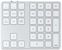 Беспроводной блок клавиатуры Satechi Aluminum Extended Keypad. Цвет серебряный.