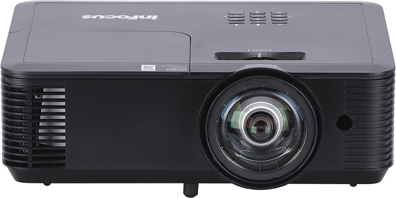 Проектор INFOCUS [IN118BBST] DLP, 3400 lm, FullHD, 30 000:1, (0.5:1) - короткофокусный, 2xHDMI 1.4, VGA in, VGA out, S-video, USB-A (power), 3.5mm audio in, 3.5mm audio out, RS232, лампа до 15000 ч., 1x10W, 2.9 кг