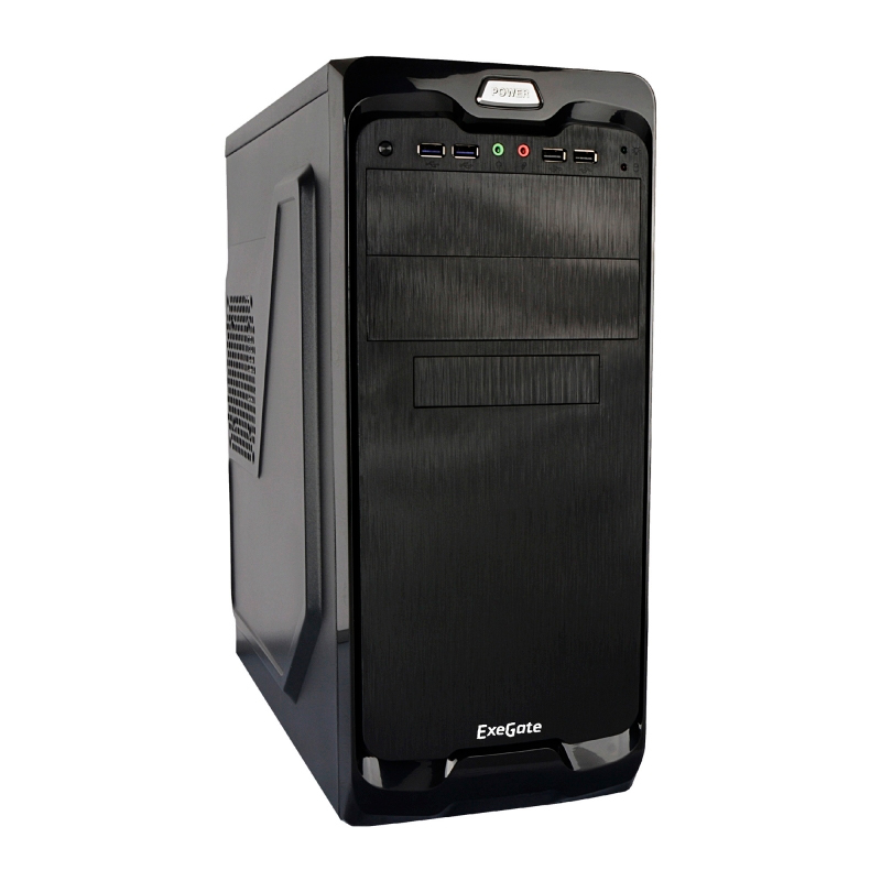 Корпус Miditower ExeGate UN-604 Black, ATX