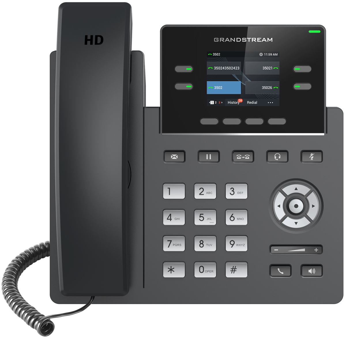 Телефон IP Grandstream GRP-2612P черный