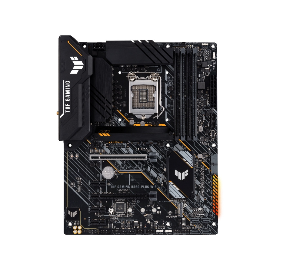 Материнская плата ASUS TUF GAMING B560-PLUS WIFI, LGA1200, B560, 4*DDR4, HDMI+DP, CrossFireX, SATA3 + RAID, Audio, Gb LAN, USB 3.2*8, USB 2.0*4, COM*1 header (w/o cable), ATX
