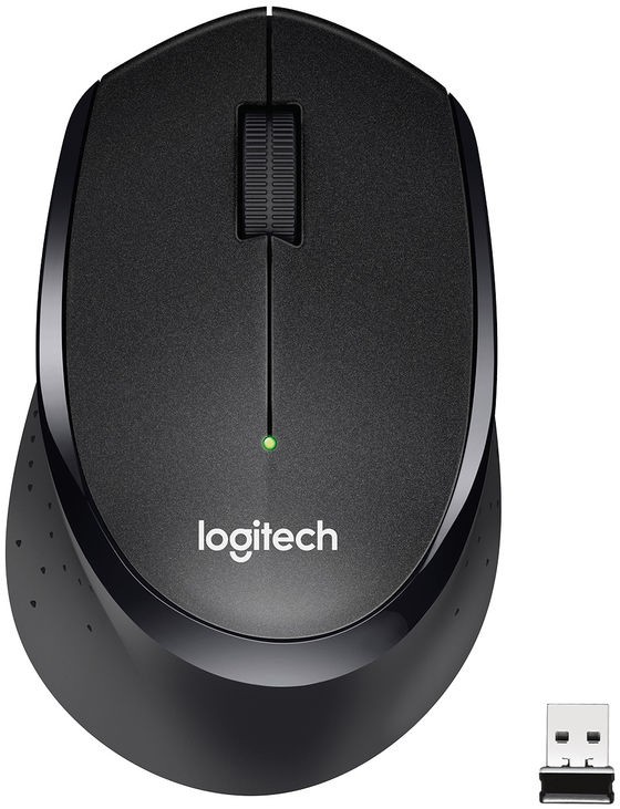 Мышь Logitech M330s черный оптическая (1000dpi) silent беспроводная USB для ноутбука (3but)