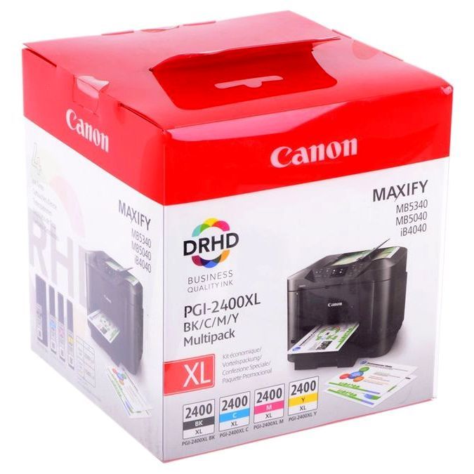 Картридж струйный Canon PGI-2400XL 9257B004 черный/голубой/пурпурный/желтый набор