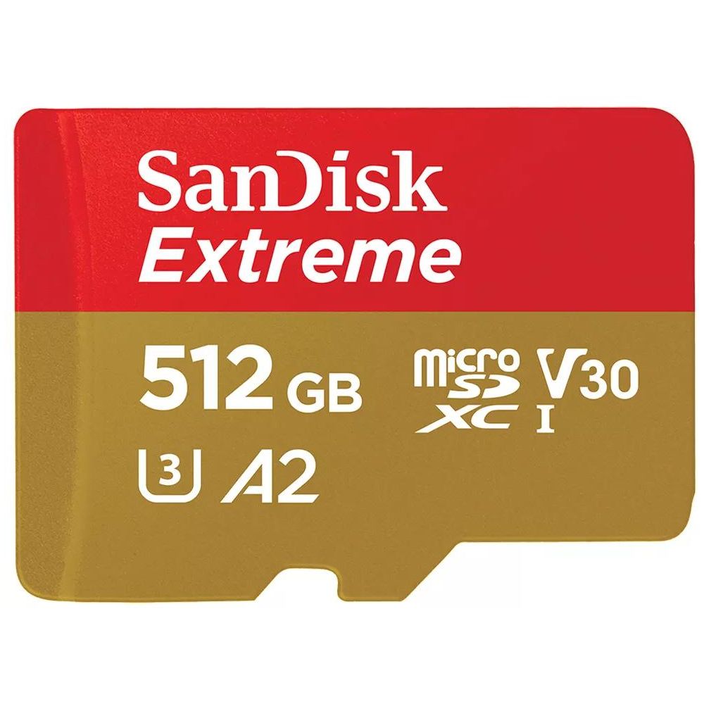 Флеш карта microSD 512Gb Class10 Sandisk SDSQXA1-512G-GN6MA Extreme + adapter