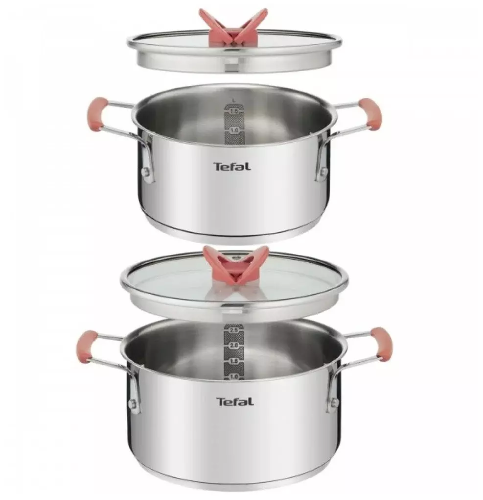 Набор посуды Tefal Opti Space, 13 предметов, серебристый