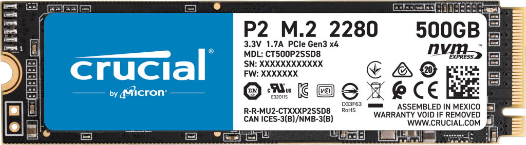 Твердотельный накопитель Crucial 500 GB CT500P2SSD8