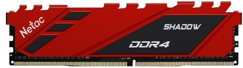 DDR 4 DIMM 16Gb PC25600, 3200Mhz, Netac Shadow NTSDD4P32SP-16R   C16 Red, с радиатором