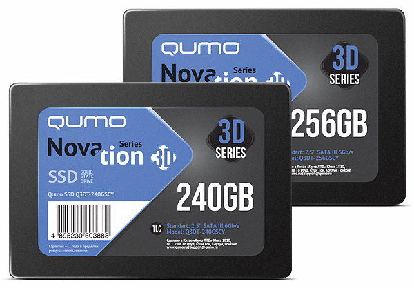 Накопитель SSD 256GB QUMO Novation Q3DT-256GSCY SATA3.0