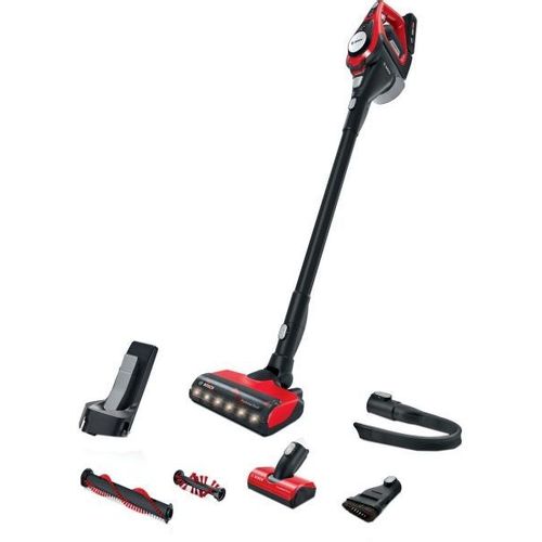 Пылесос вертикальный Bosch BBS8214PET [Li-Ion, до 65 мин, сухая, рег. мощности, HEPA, красный]