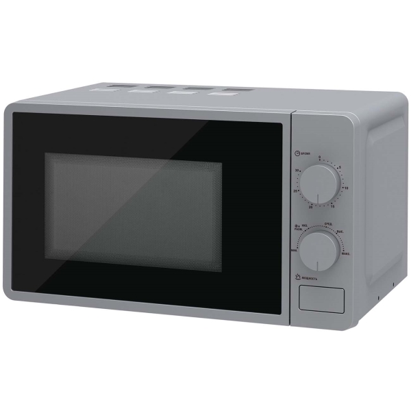 Микроволновая печь Hyundai HYM-M2001 [20 л, 700 Вт, переключатели - поворотный механизм, серебристый, серебристый]