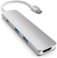 USB адаптер Satechi Slim Aluminum Type-C Multi-Port Adapter (ST-CMAS)