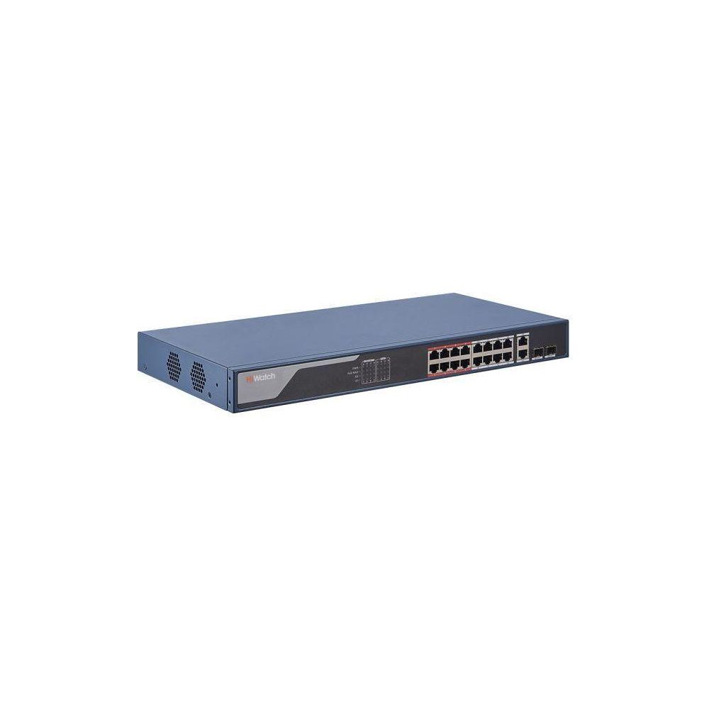 Коммутатор HiWatch SWT-1318P 16x100Mb 2G 16PoE+ 230W управляемый