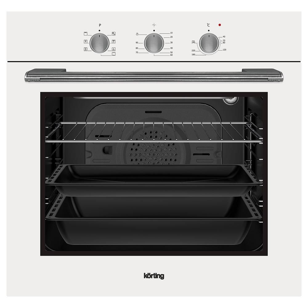 Электрический духовой шкаф Korting OKB 370 CMW [60 л, стекло, каталитическая, утапл., белый]
