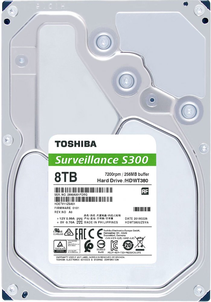 Жесткий диск Toshiba S300 8ТБ (HDWT380UZSVA)