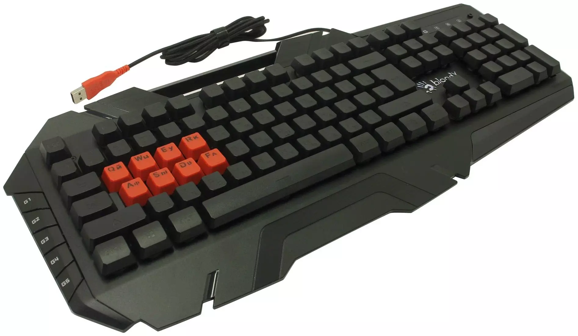 Клавиатура A4Tech B3590R черный/серый USB LED