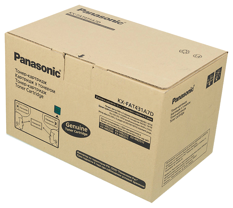 Картридж лазерный Panasonic KX-FAT431A7D черный x2упак. для Panasonic KX-MB2230/2270/2510/2540