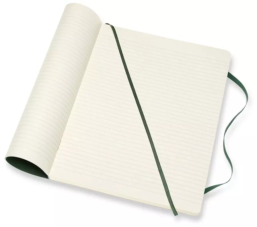 Блокнот Moleskine CLASSIC SOFT QP621K15 XLarge 190х250мм 192стр. линейка мягкая обложка зеленый