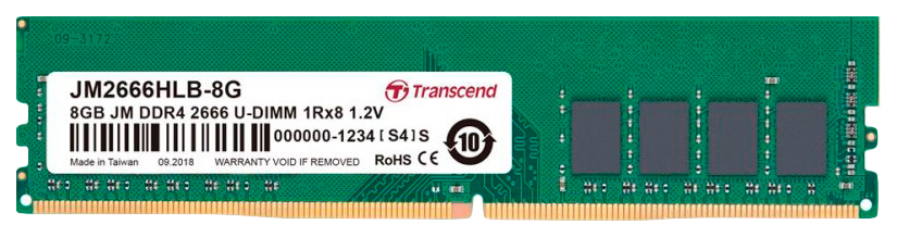 Оперативная память 8Gb DDR4 2666MHz Transcend (JM2666HLB-8G)