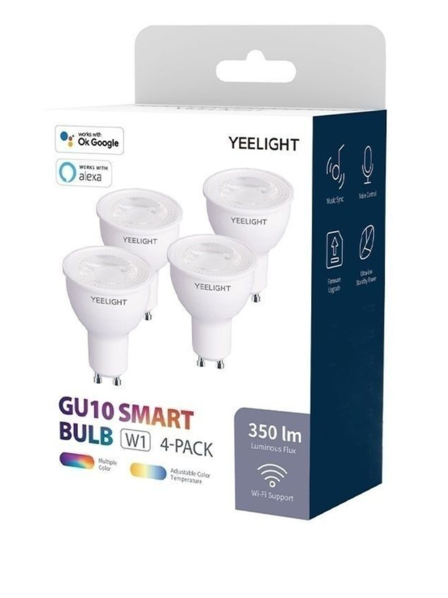 Умная светодиодная лампочка Yeelight GU10 Smart bulb W1(Dimmable) - упаковка 4 шт.
