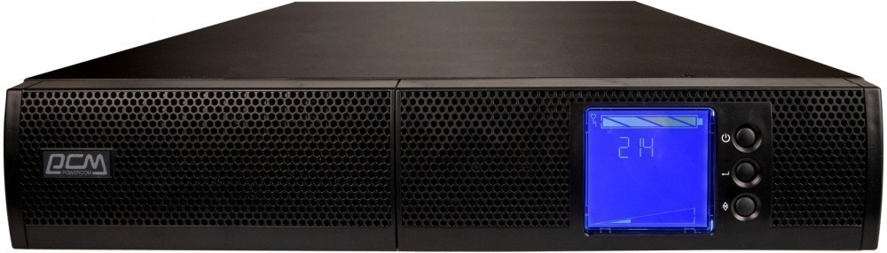 UPS Powercom SNT-1500, 1500 W / 1500 VA, Rack / Tower, 6 IEC320 C13 outlets with backup power, LCD, USB, RS-232, SNMP card slot, WxDxH 428x425x84 mm, weight 17.3 kg