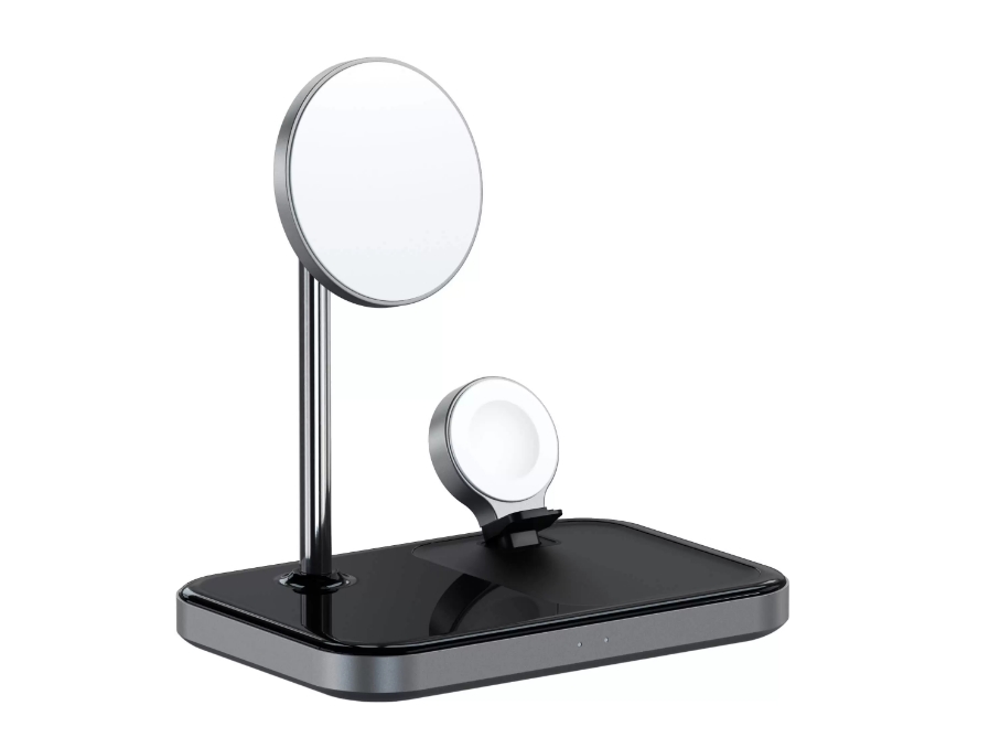 Беспроводное зарядное устройство-подставка Satechi Magnetic 3-in-1 Wireless Charging Stand.