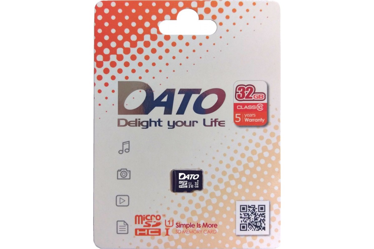 Флеш карта microSDHC 32Gb Class10 Dato DTTF032GUIC10 w/o adapter