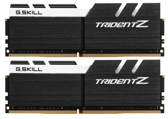 Модуль памяти DDR4 G.SKILL TRIDENT Z 32GB (2x16GB) 3600MHz CL17 (17-19-19-39) 1.35V / F4-3600C17D-32GTZKW / BLACK-WHITE