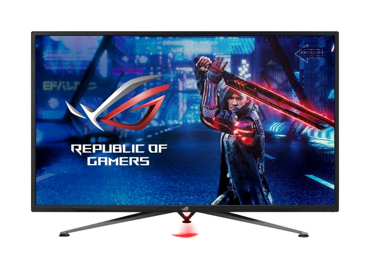 Монитор ASUS ROG Strix XG438QR, игровой Монитор с большим экраном, 43" / 4K (3840x2160), 120 Гц, FreeSync 2 HDR, DisplayHDR 600, 90% DCI-P3, Shadow Boost, два динамика по 10 Вт, пульт ДУ