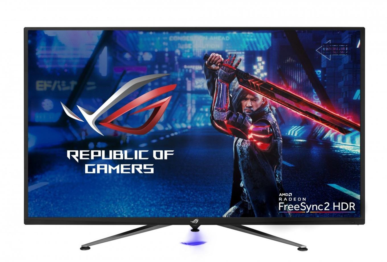 Монитор ASUS ROG Strix XG438QR, игровой Монитор с большим экраном, 43" / 4K (3840x2160), 120 Гц, FreeSync 2 HDR, DisplayHDR 600, 90% DCI-P3, Shadow Boost, два динамика по 10 Вт, пульт ДУ
