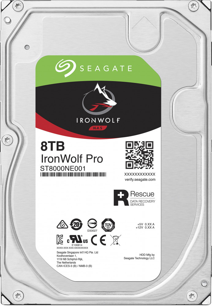 Жесткий диск HDD SATA Seagate 8Tb), ST8000NE001, IronWolf Pro, 7200 rpm, 256Mb buffer
