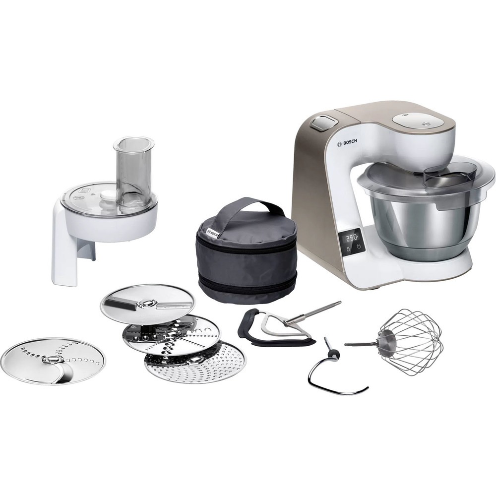 Кухонная машина Bosch MUM5XW20 [1000 Вт, чаша - 3.9 л, блендер, терка, белый, бежевый]