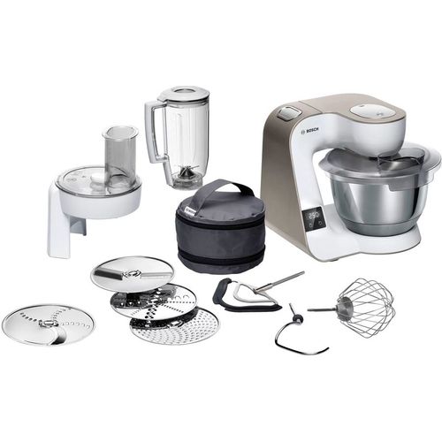 Кухонная машина Bosch MUM5XW20 [1000 Вт, чаша - 3.9 л, блендер, терка, белый, бежевый]
