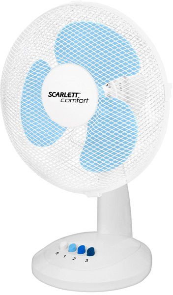 Вентилятор Scarlett SC-DF111S07 белый [настольный, 38 Вт, скоростей - 3, диаметр - 300 мм]