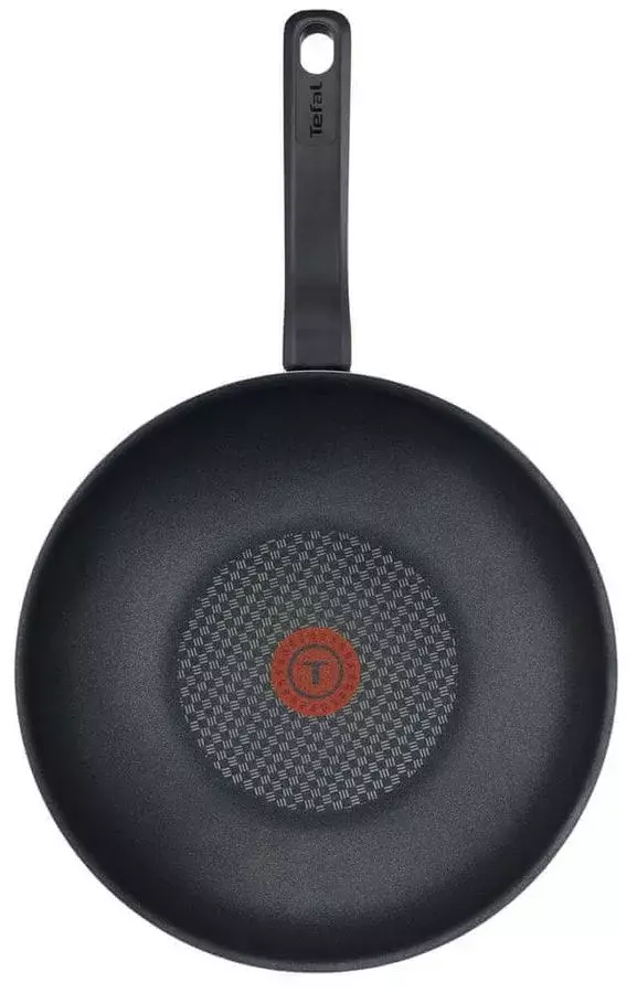 Сковорода ВОК (WOK) TEFAL Resist D5161953, 28см, без крышки, черный